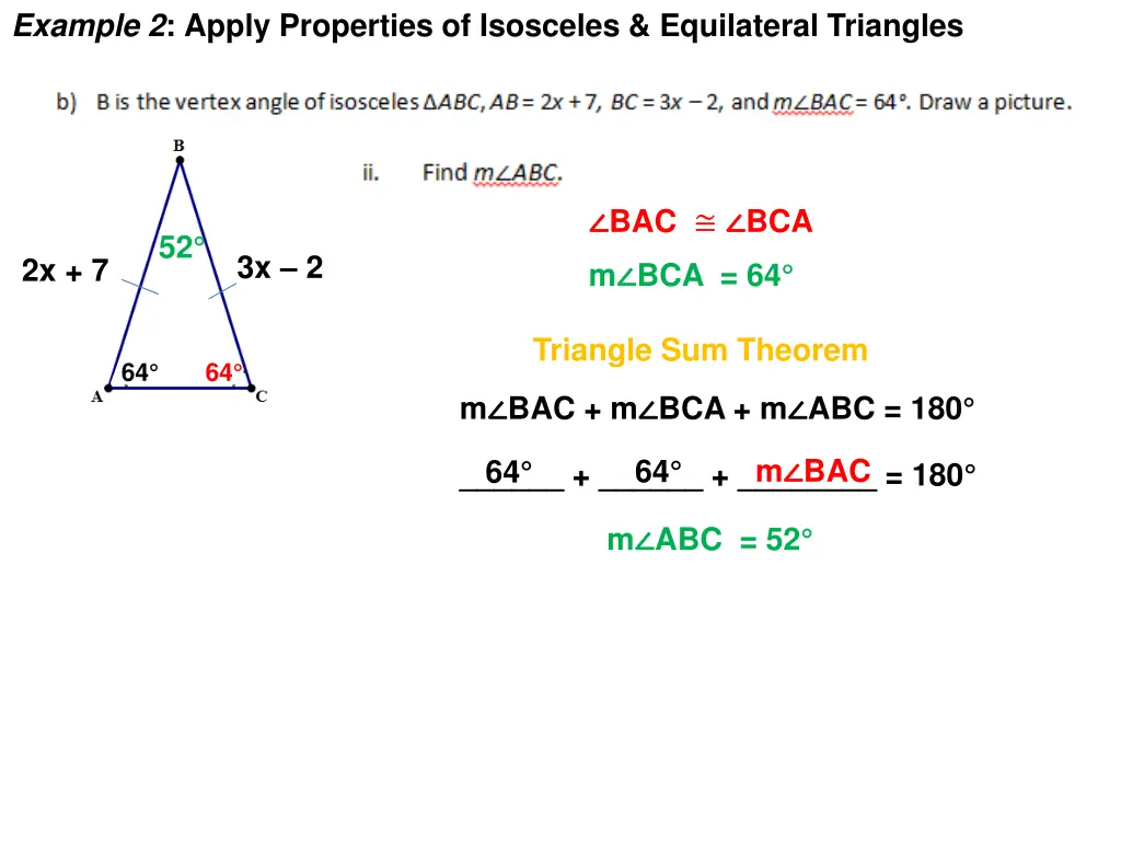 example 2 apply properties of isosceles 2