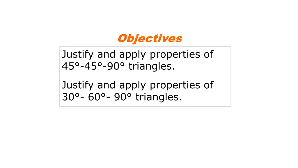 objectives