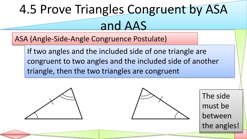 4 5 prove triangles congruent 1