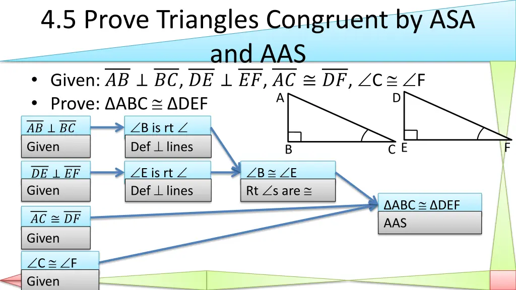 4 5 prove triangles congruent 4