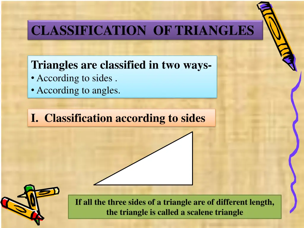 classification of triangles