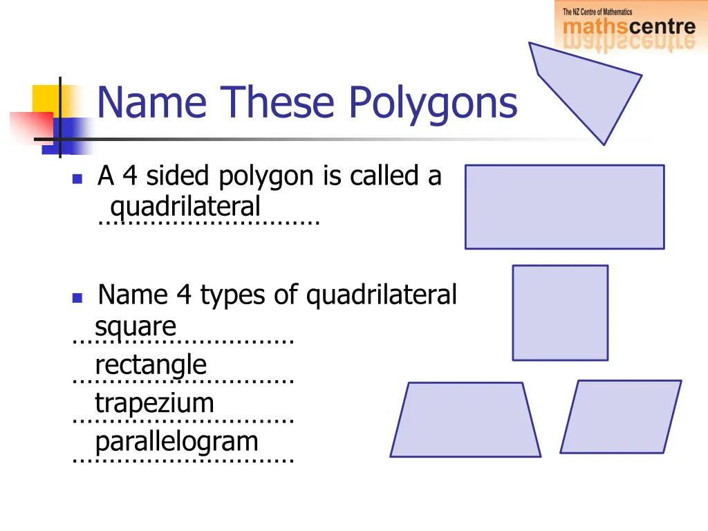 name these polygons 1