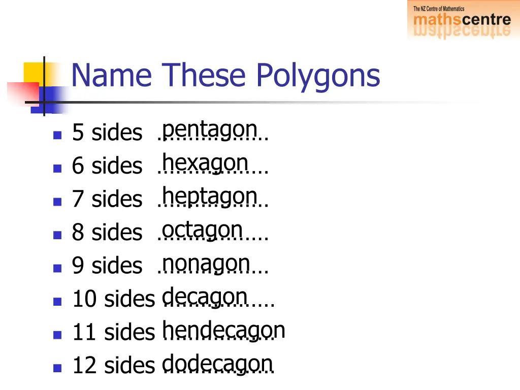 name these polygons 2