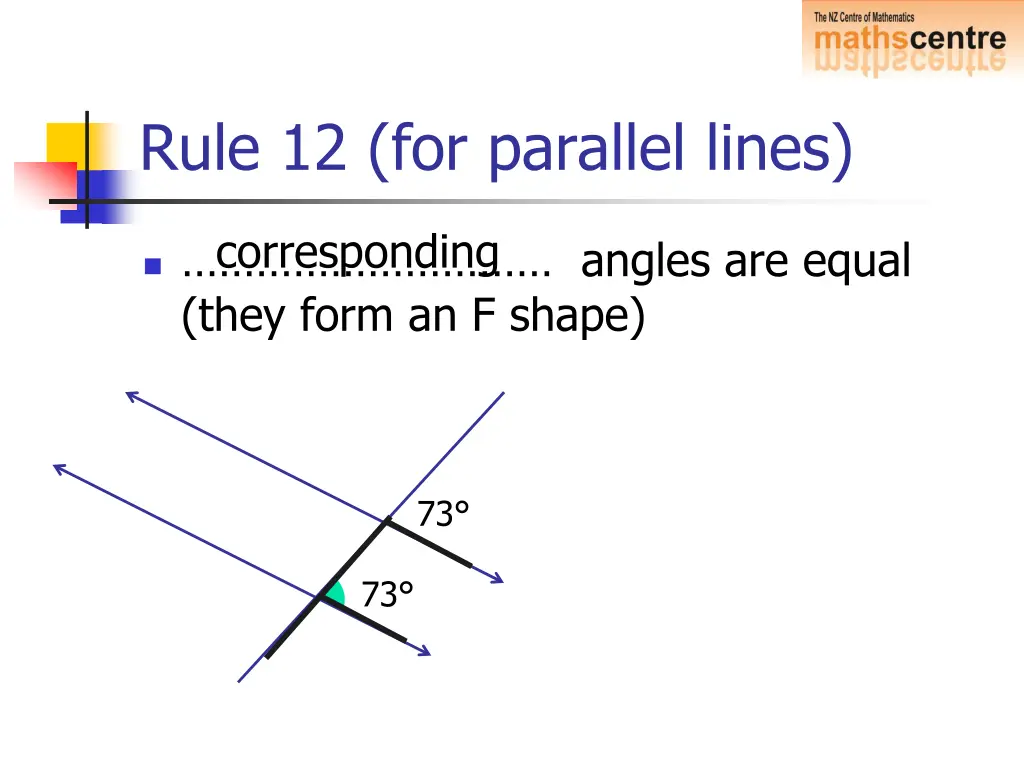 rule 12 for parallel lines