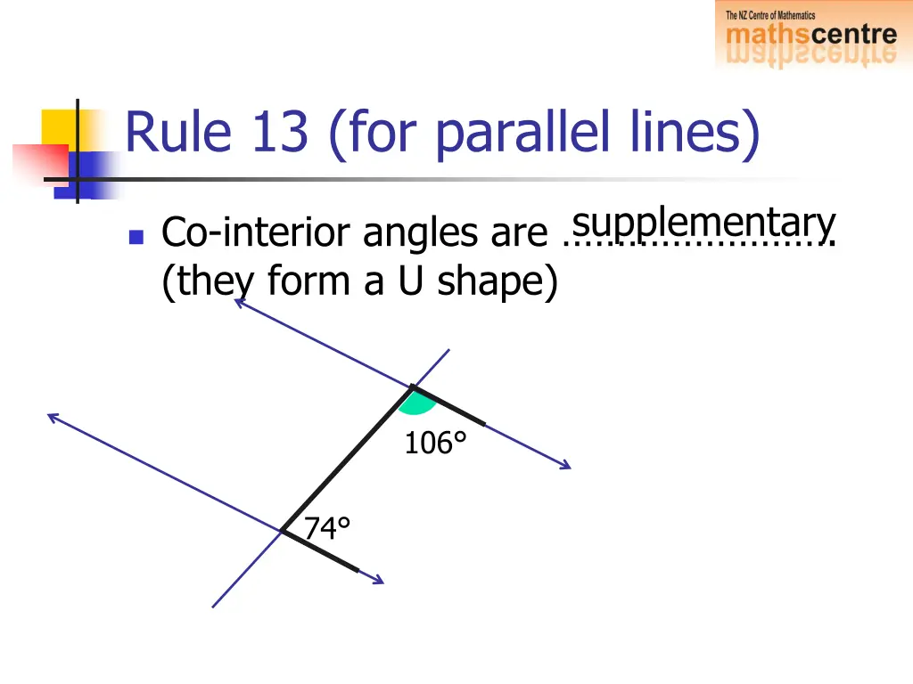 rule 13 for parallel lines