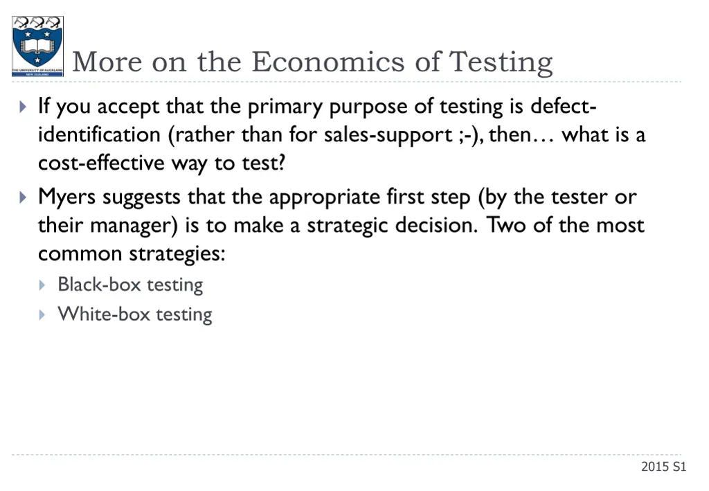 more on the economics of testing