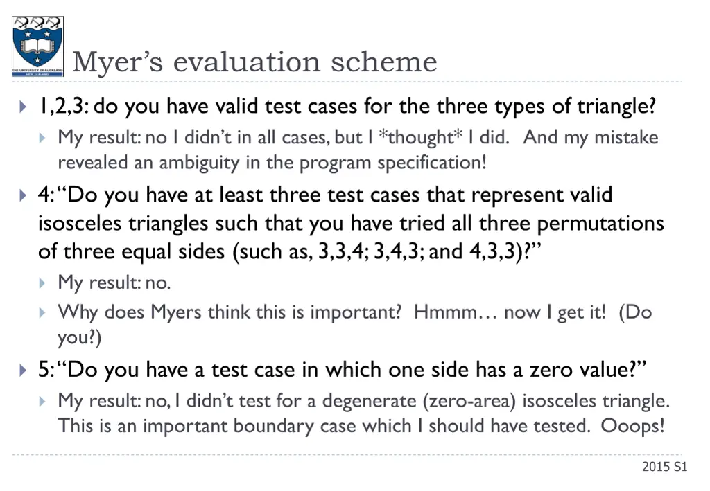 myer s evaluation scheme