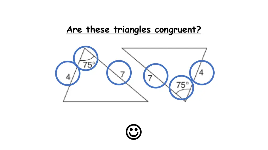 are these triangles congruent