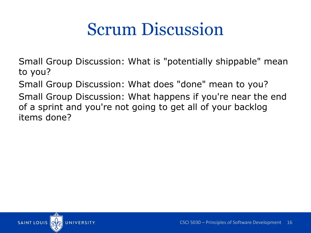 scrum discussion