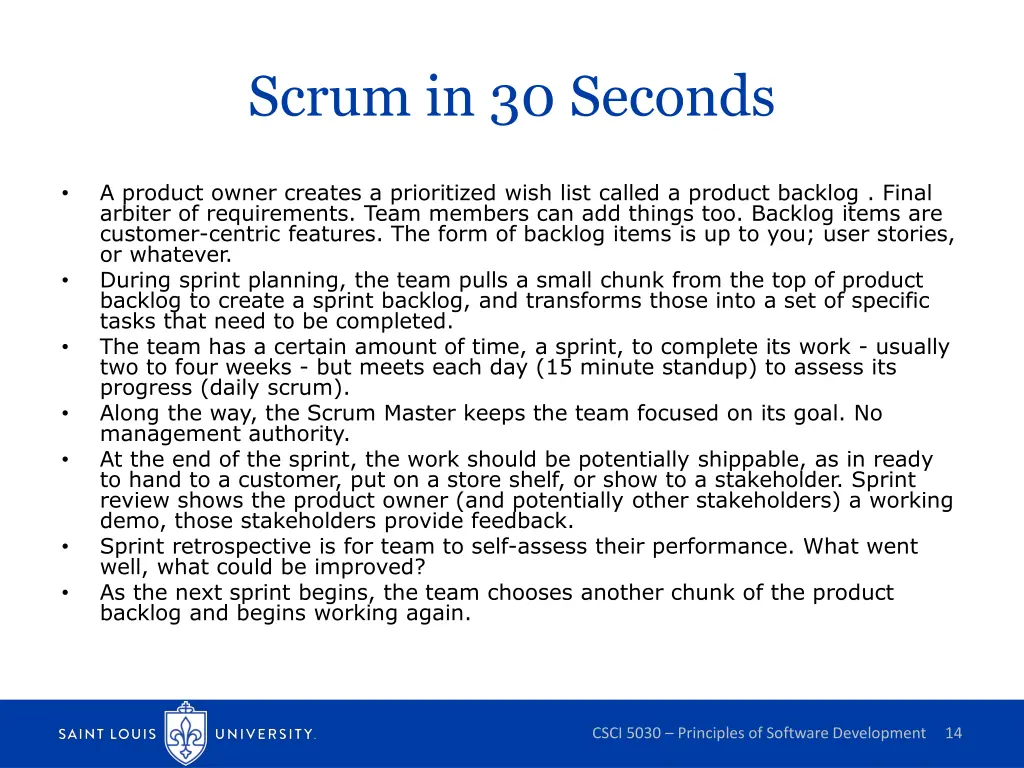 scrum in 30 seconds