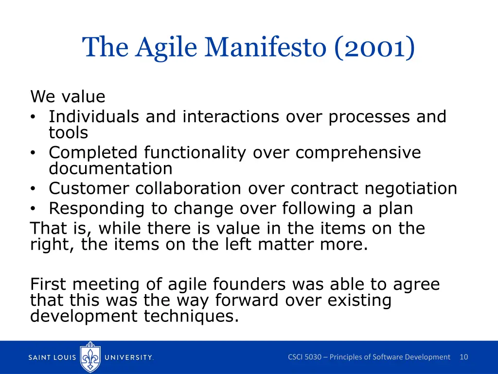 the agile manifesto 2001