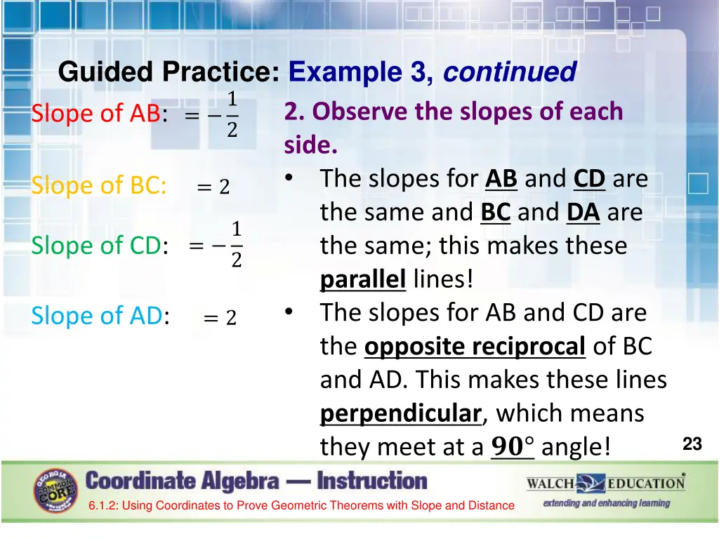 guided practice example 3 continued slope 1