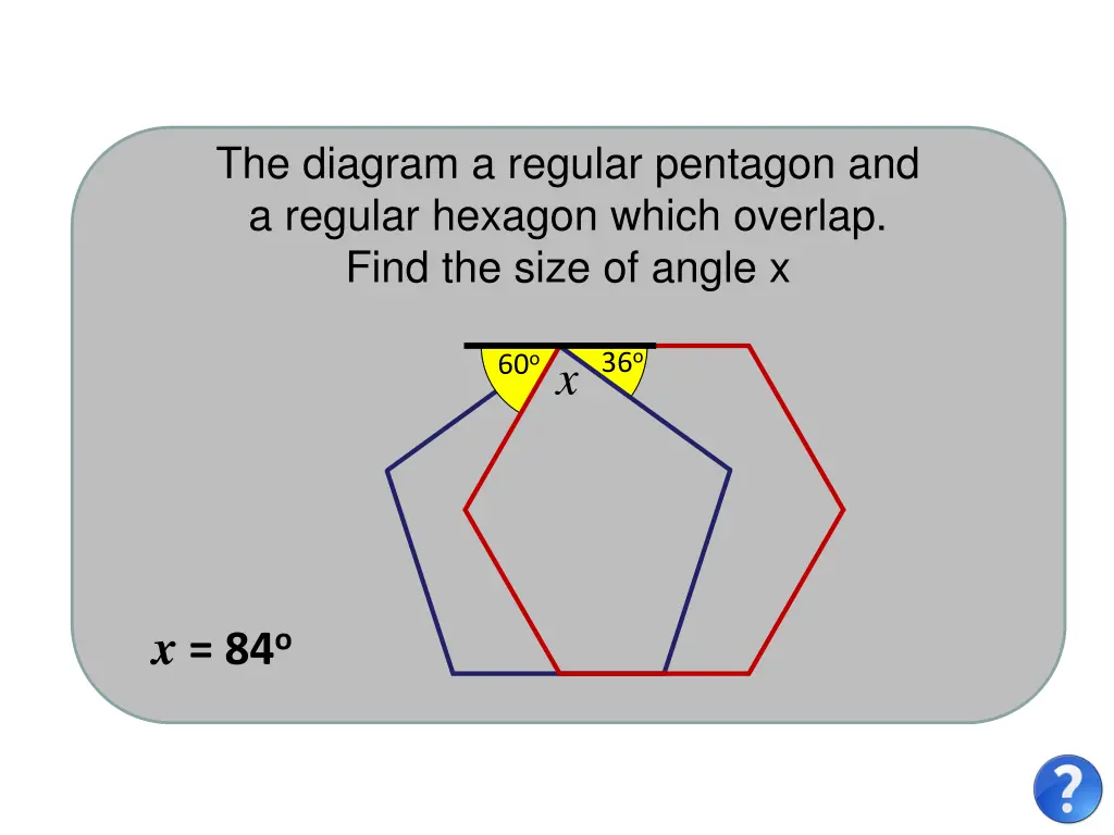 the diagram a regular pentagon and a regular