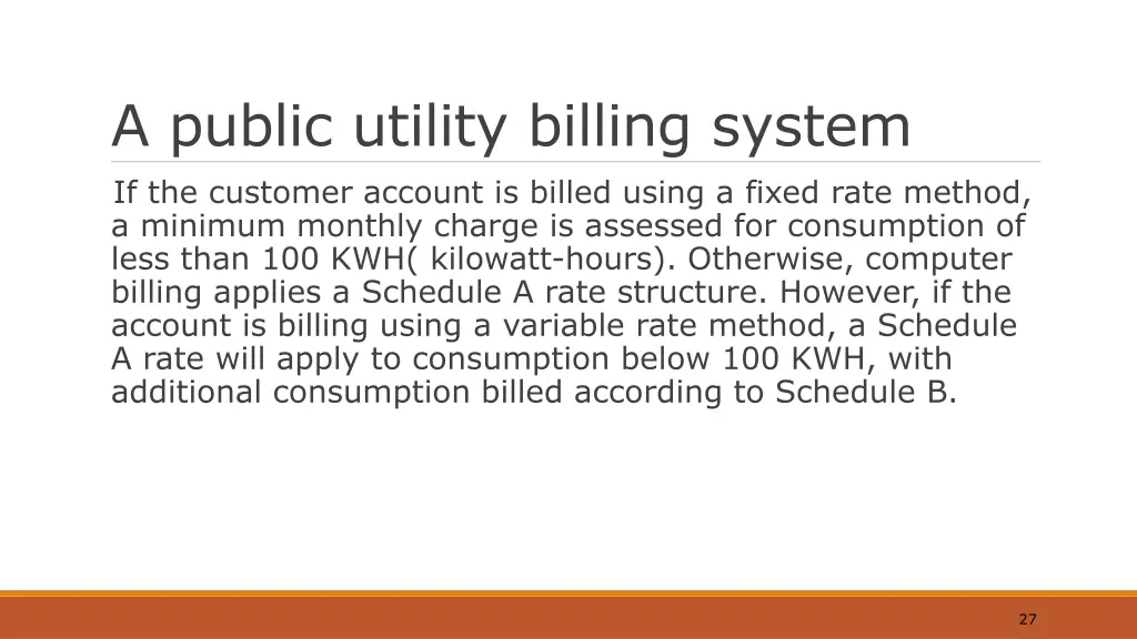 a public utility billing system if the customer