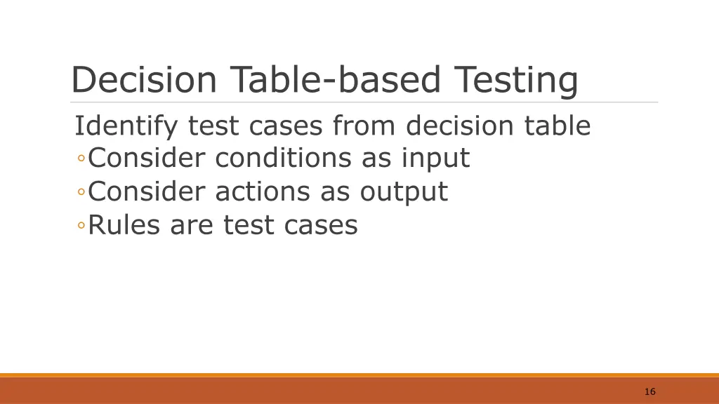 decision table based testing identify test cases