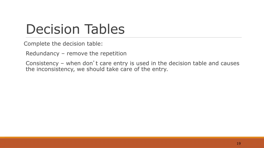 decision tables