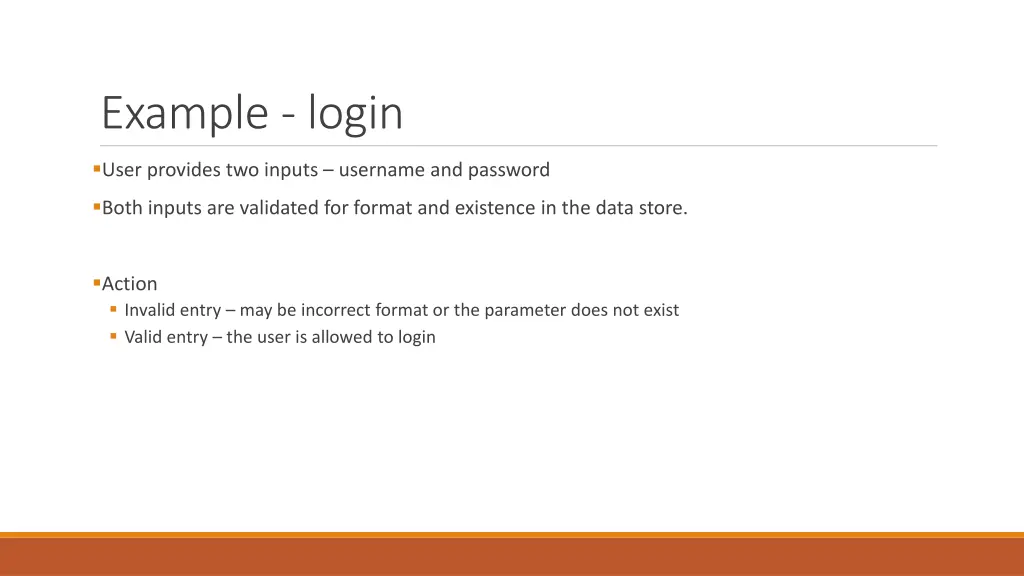 example login