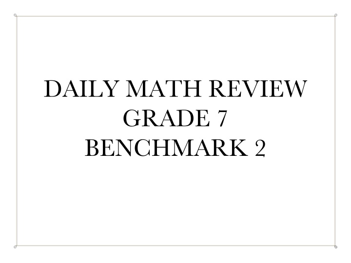 daily math review grade 7 benchmark 2