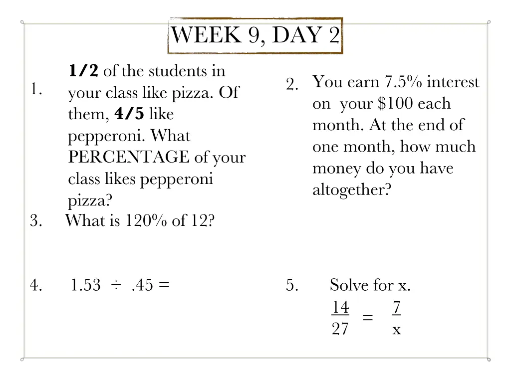 week 9 day 2