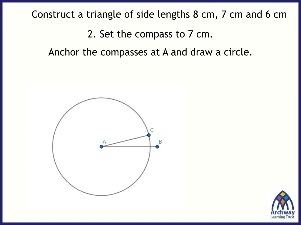 construct a triangle of side lengths 2