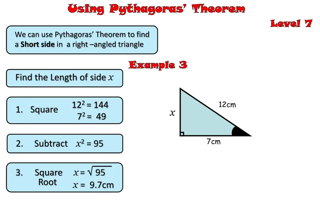 using pythagoras theorem 4