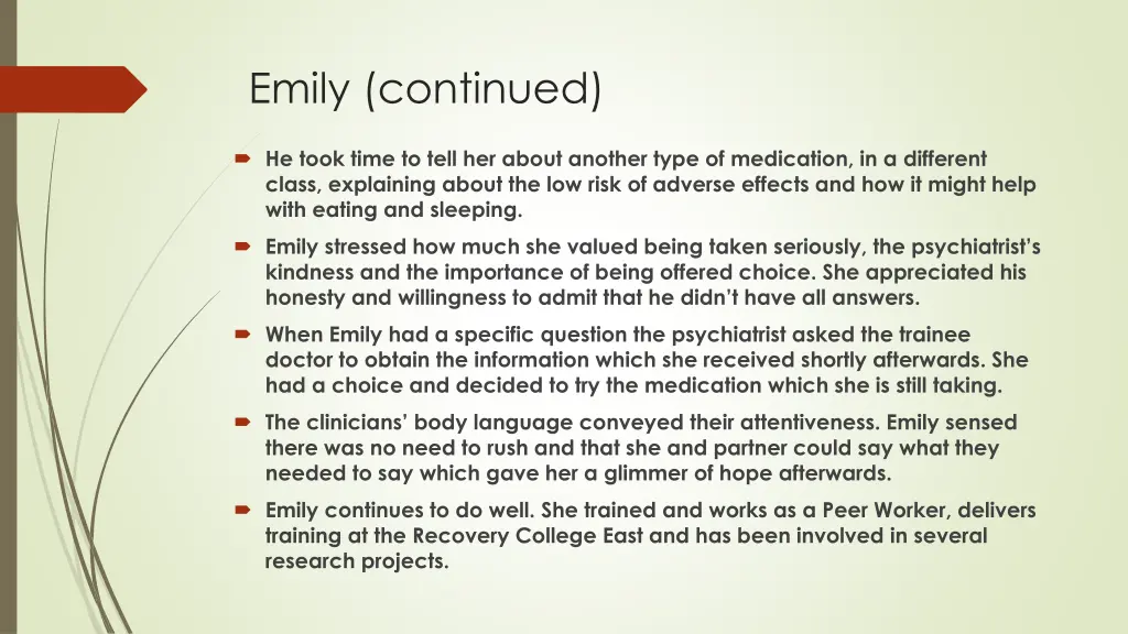 emily continued