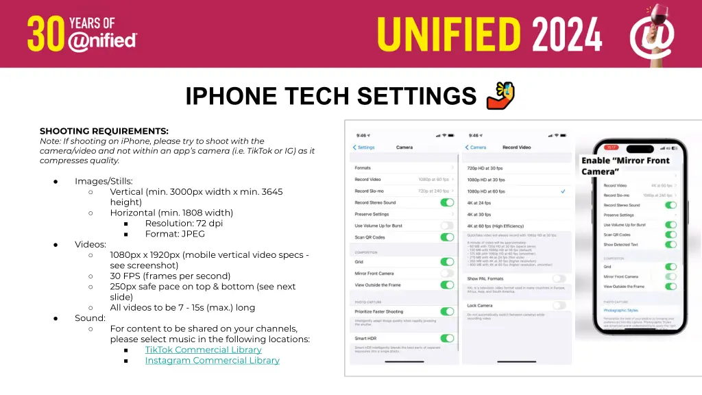 iphone tech settings