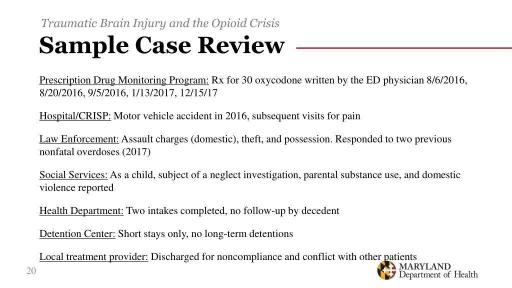 traumatic brain injury and the opioid crisis 16