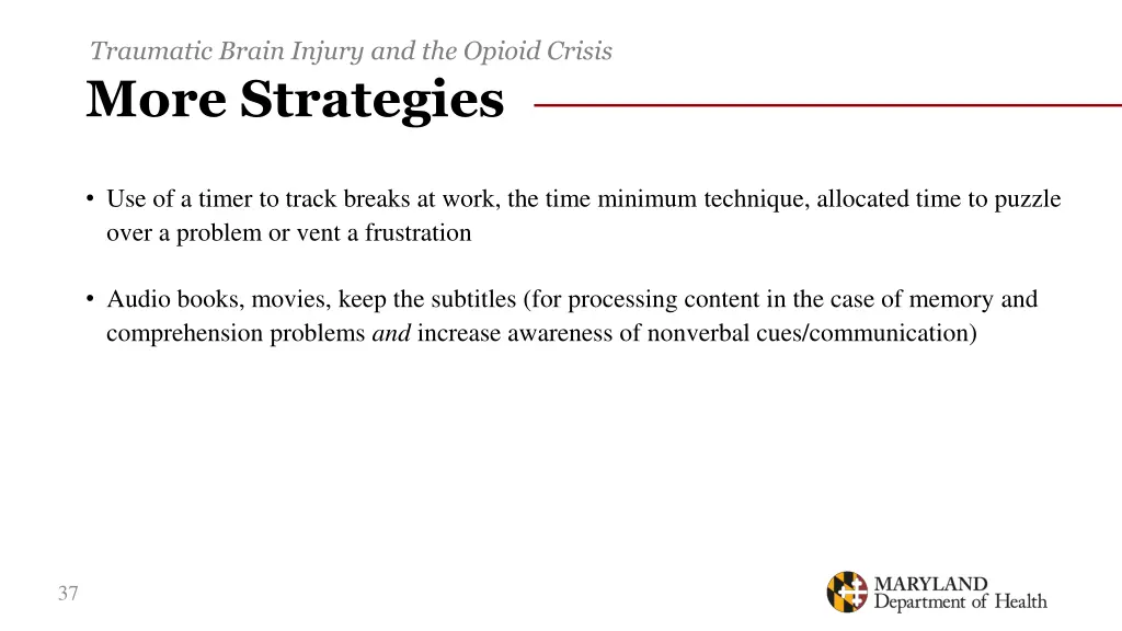 traumatic brain injury and the opioid crisis 33