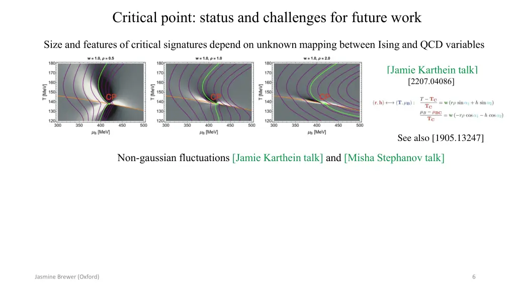 critical point status and challenges for future