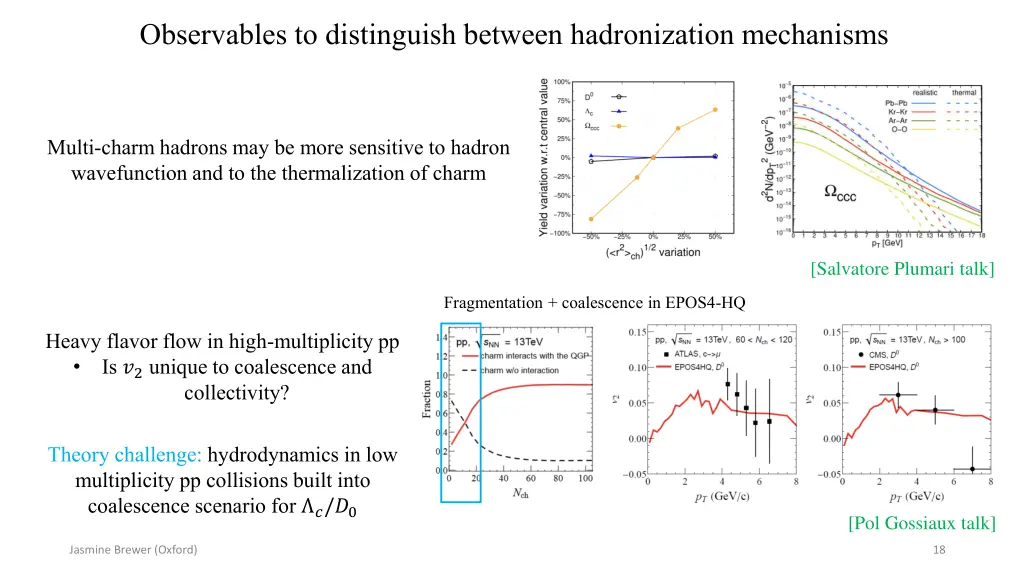 observables to distinguish between hadronization 1