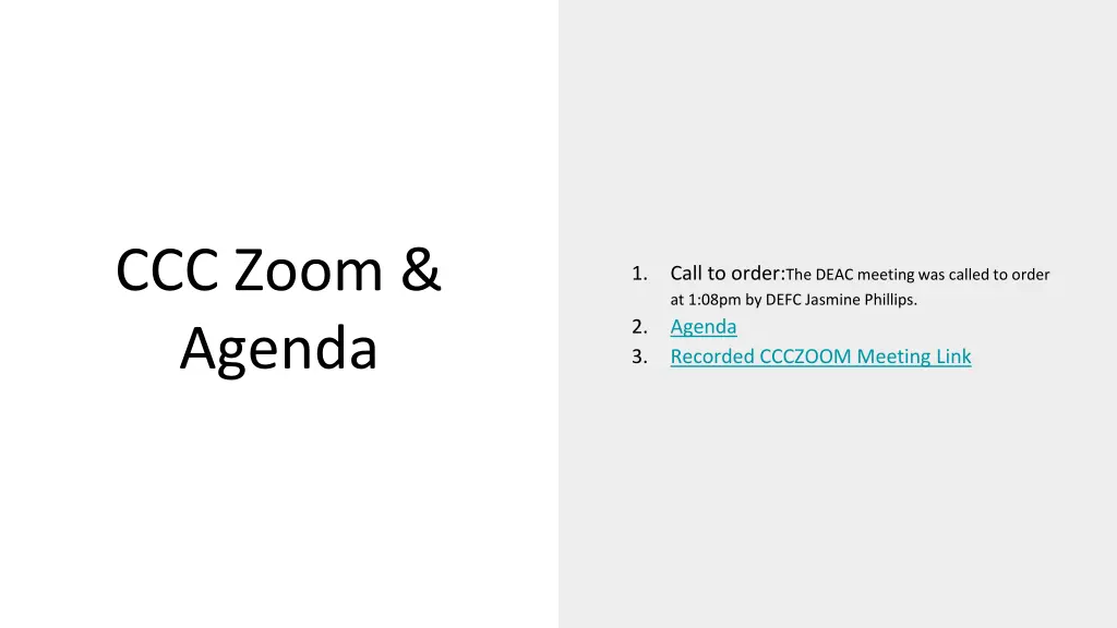 ccc zoom agenda