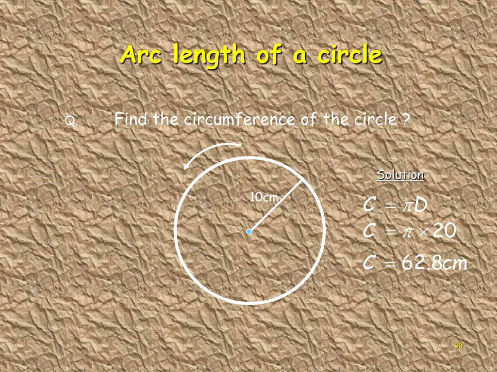 arc length of a circle 1