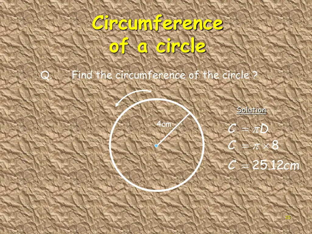 circumference of a circle 2