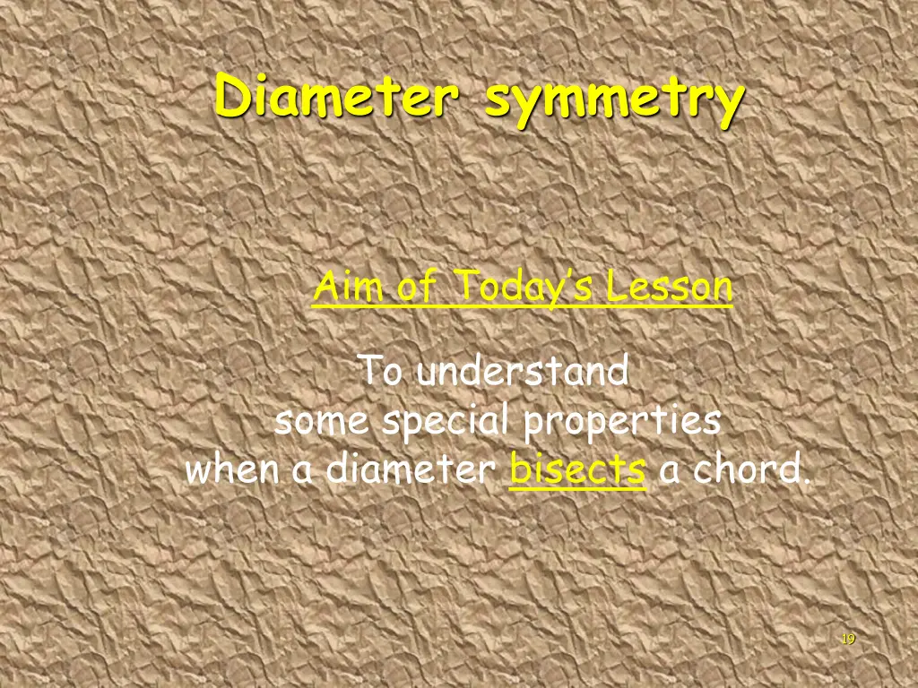 diameter symmetry