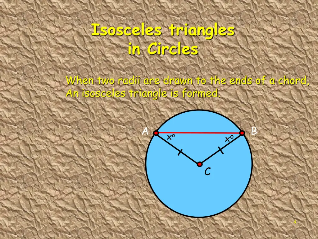 isosceles triangles in circles 1