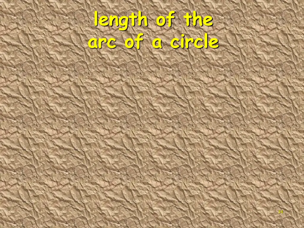 length of the arc of a circle 1