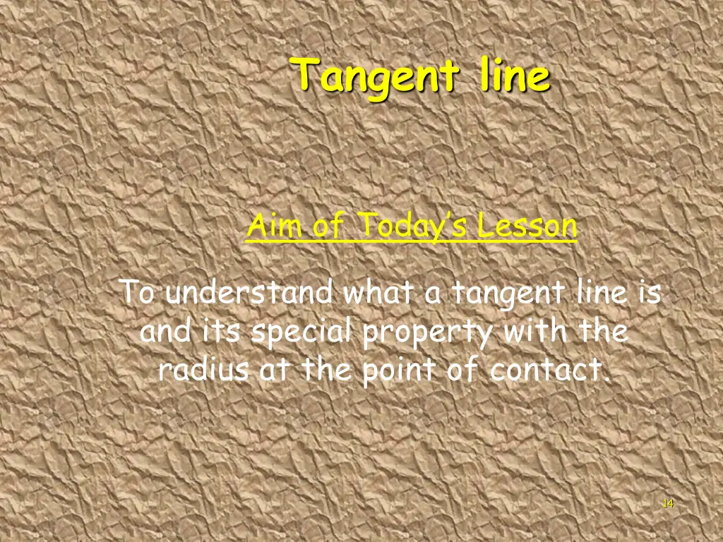 tangent line