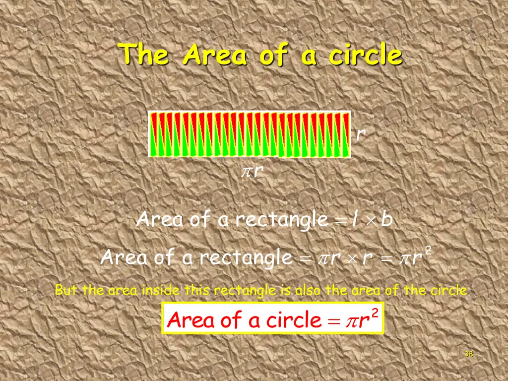 the area of a circle 3