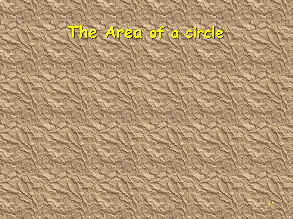 the area of a circle 5