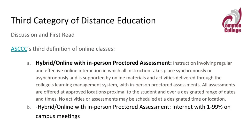 third category of distance education