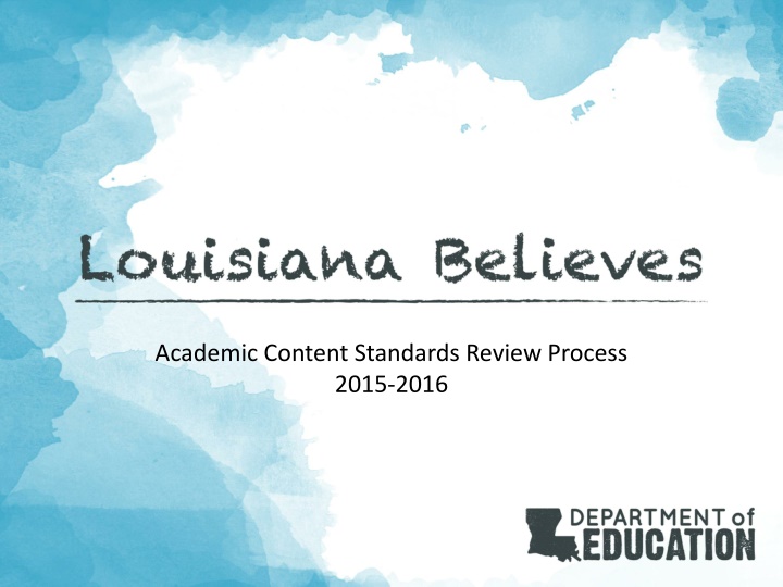 academic content standards review process 2015