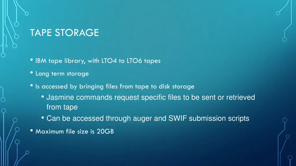 tape storage