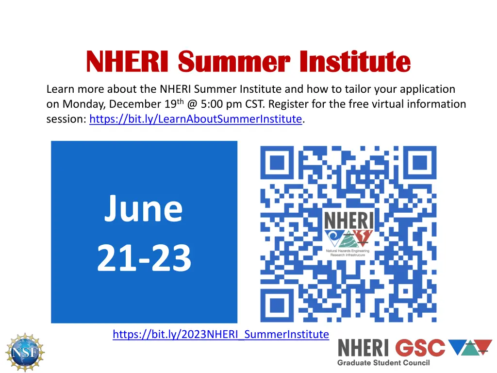 nheri summer institute nheri summer institute