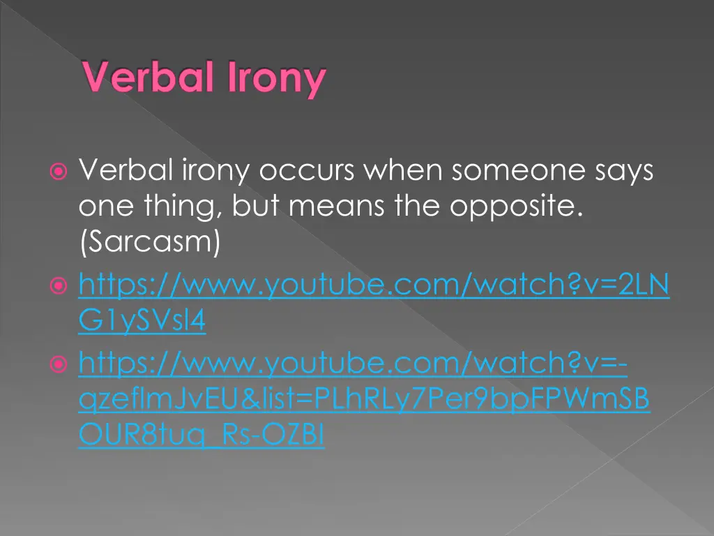 verbal irony