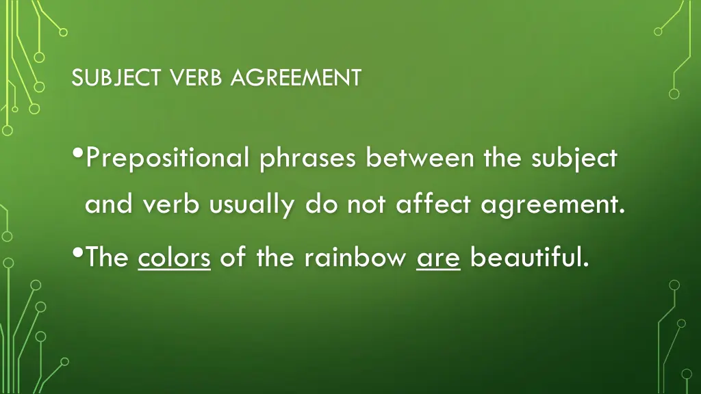 subject verb agreement 4