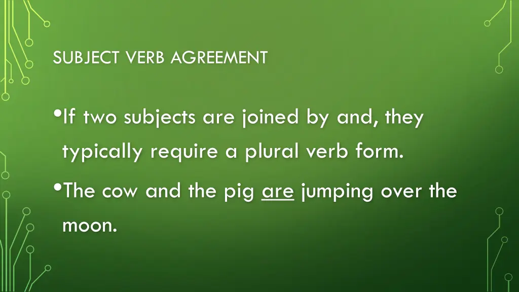 subject verb agreement 6