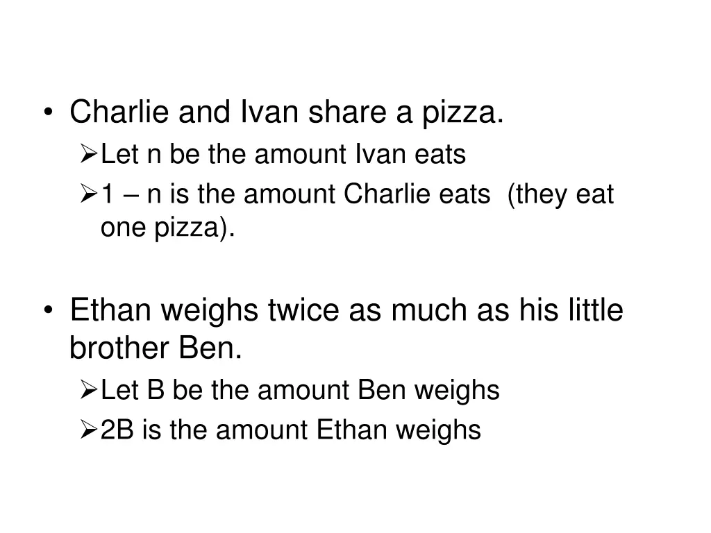 charlie and ivan share a pizza