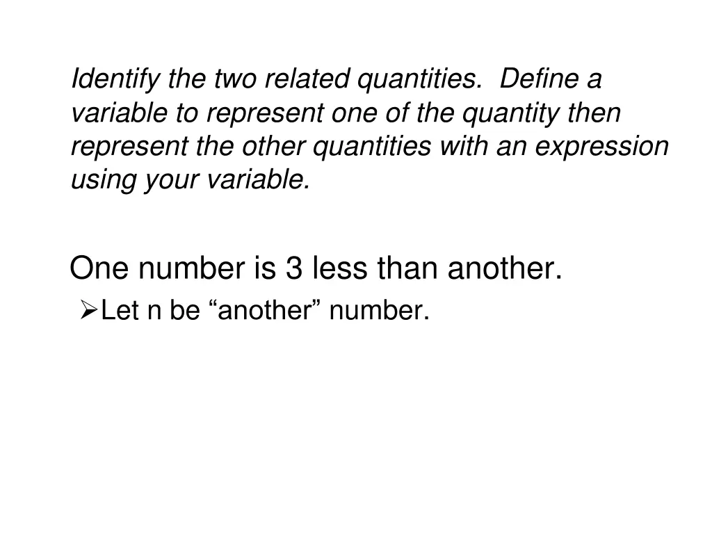 identify the two related quantities define 1