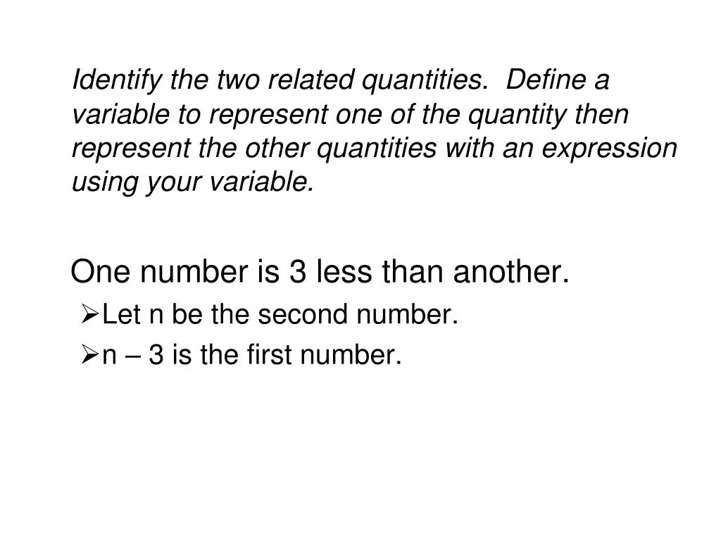 identify the two related quantities define 2